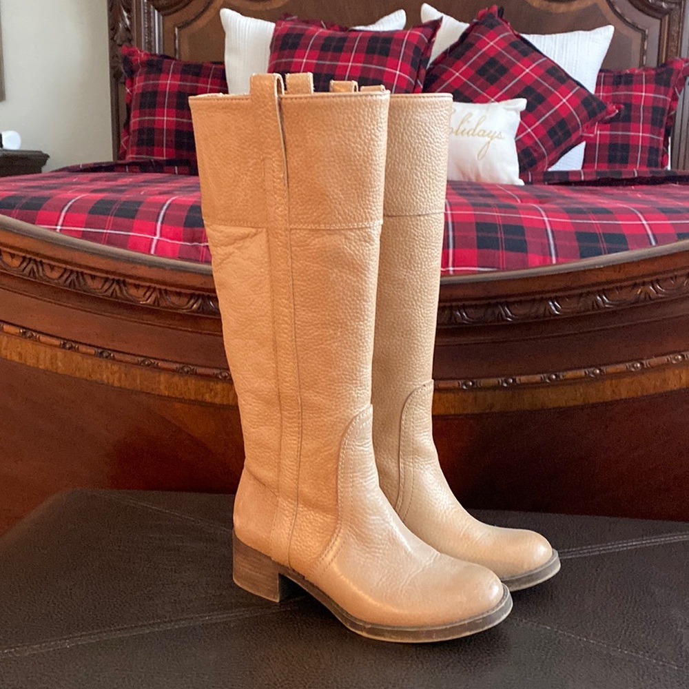 Lucky brand riding boots; wore 2-3 times.  Look great with jeans!